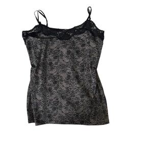 gorgeous Y2K coquette black lace tank top
